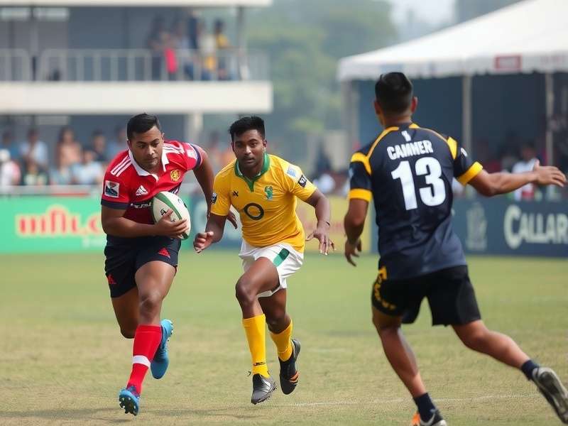 Rugby Sevens India Tournament action scene