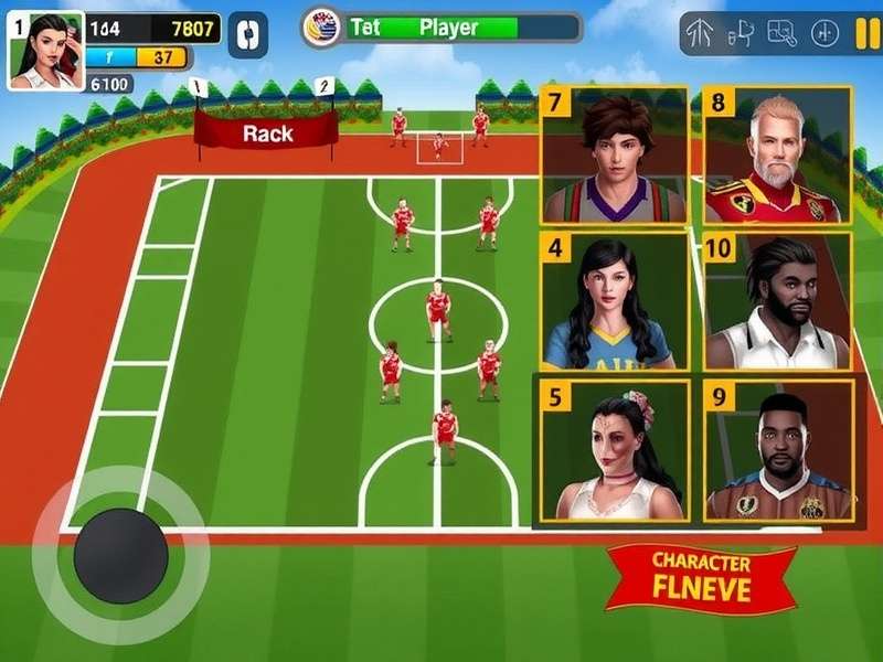 Strategic formation diagram showing player positioning in Rapid Volley Gladiators