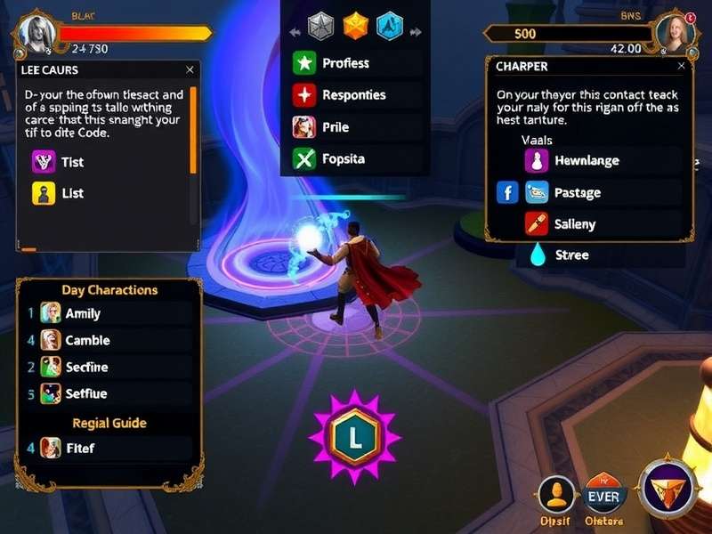 Luminous Warlock Ace gameplay screenshot showing magical combat