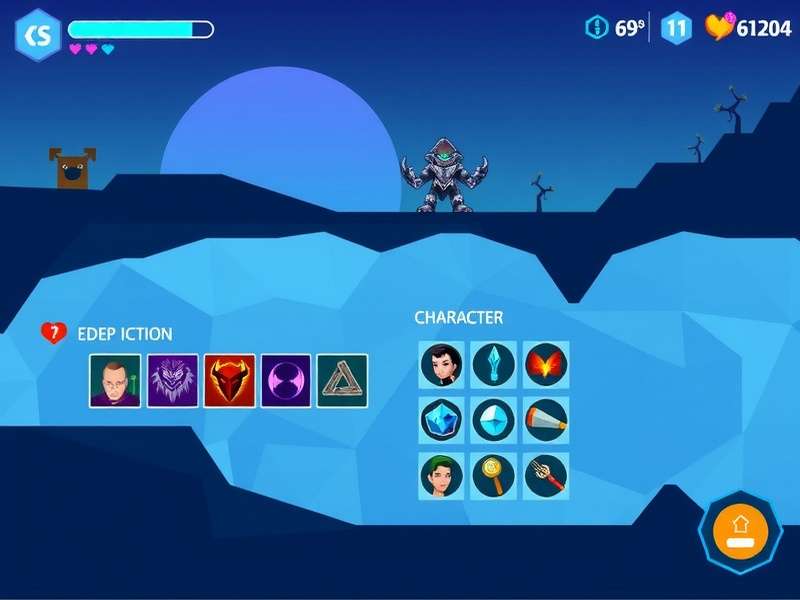 Dashing Delta Gem gameplay screenshot showing character selection