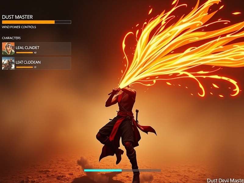 Dust Devil Master combat interface showing gesture controls