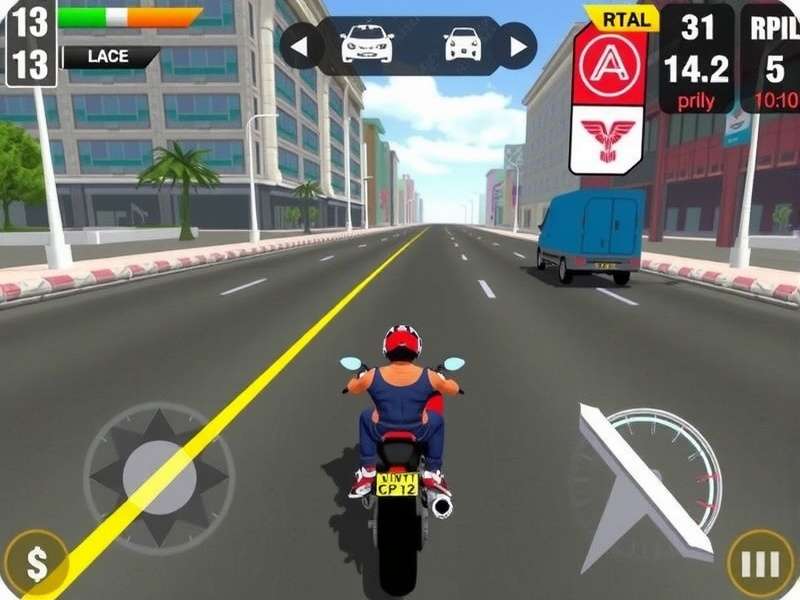 Vinit S Racer Pro gameplay screenshot showing realistic Indian city environment