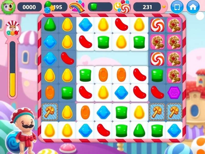 Candy Quest strategy illustration showing special candy combinations