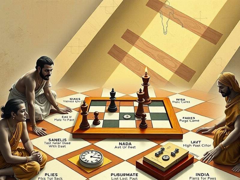 Historical depiction of traditional Indian board games