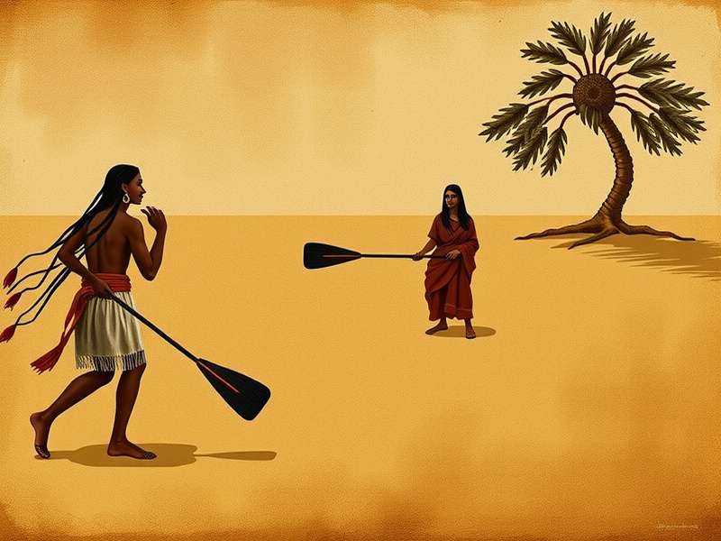 Historical depiction of Paddle Sage in ancient Indian art