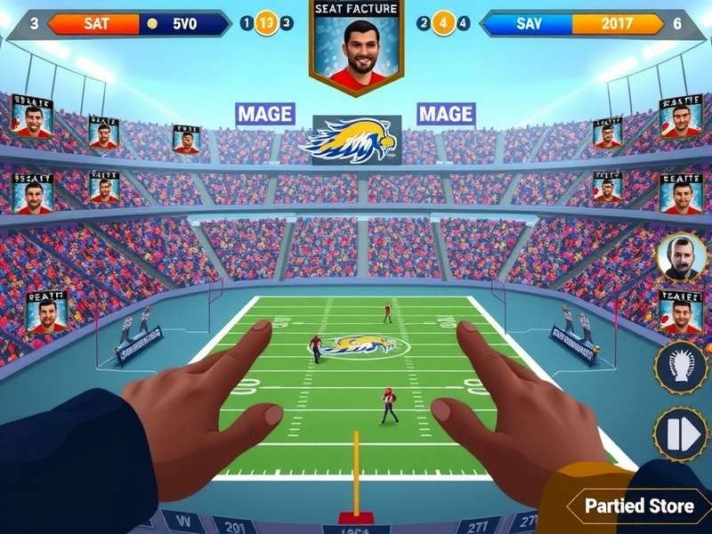 Indian NFL Arena Kings control scheme illustration showing gesture commands