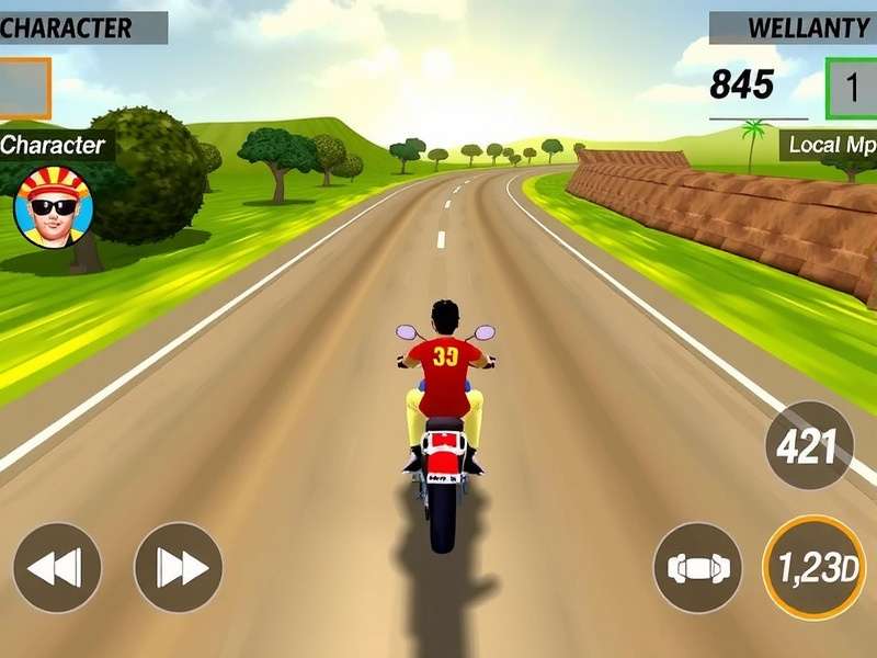 Gujarat Glory Glide gameplay screenshot showing vibrant racing environment