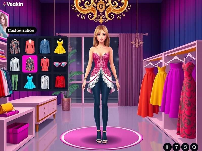 Fashion competition scene in Avakin Fashion Enchantress