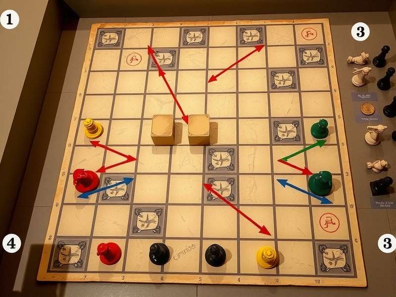 Diagram showing movement patterns of different Pallava Prowess pieces