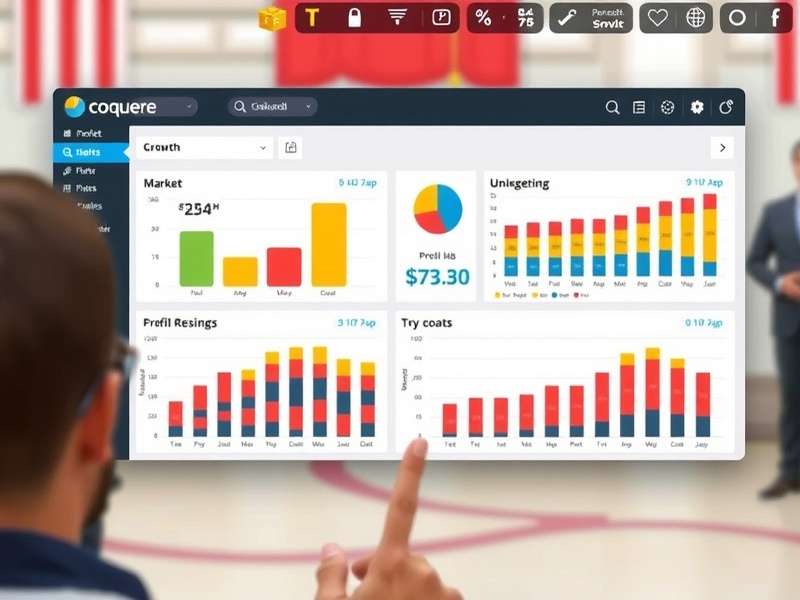 Commerce Conqueror financial dashboard showing profit growth