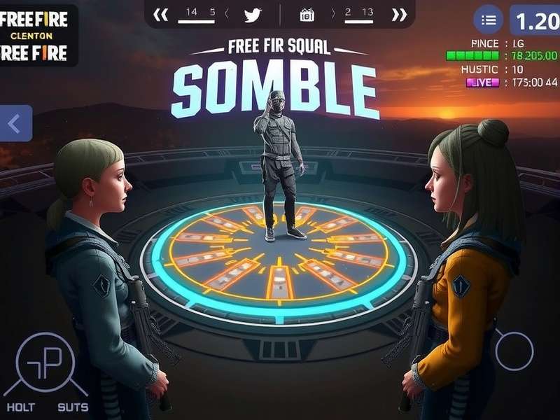 Free Fire Combat Elite squad coordination in final circle