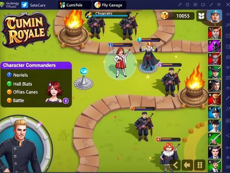 Cumin Royale Virtuoso character selection screen showing diverse commanders