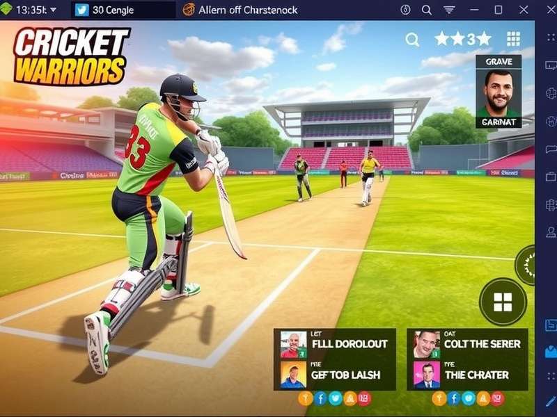 Cricket Dream Warriors multiplayer match showing competitive gameplay