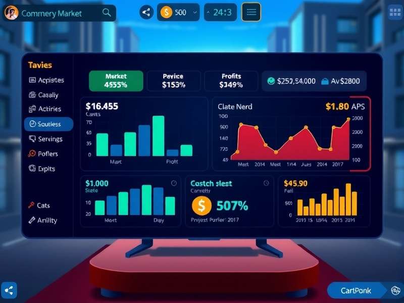 Commerce Conqueror market analysis screen