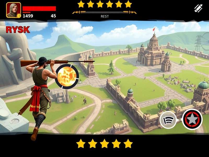 Fiesta Rifle Gladiator gameplay screenshot showing intense combat action