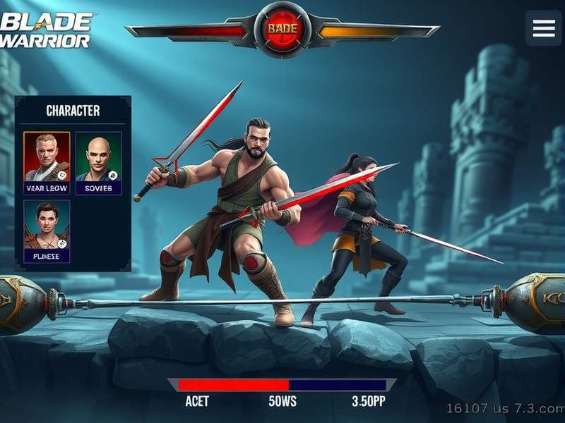 Blade Warrior character selection screen