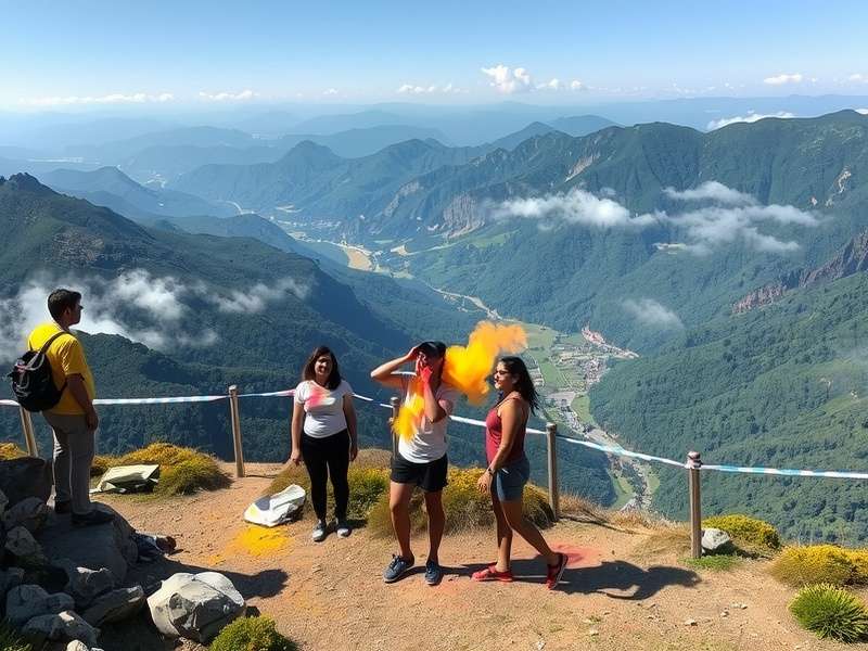 Mountain version of Holi Hike with panoramic views