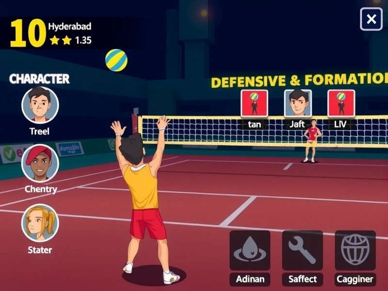 Hyderabad Volley Heroes defensive formation diagram