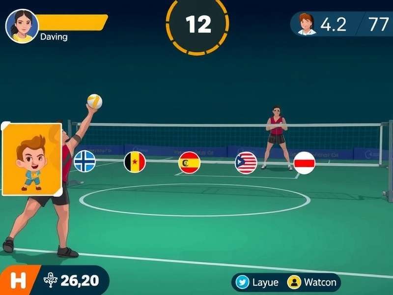 Hyderabad Volley Heroes gameplay screenshot showing character spiking the ball
