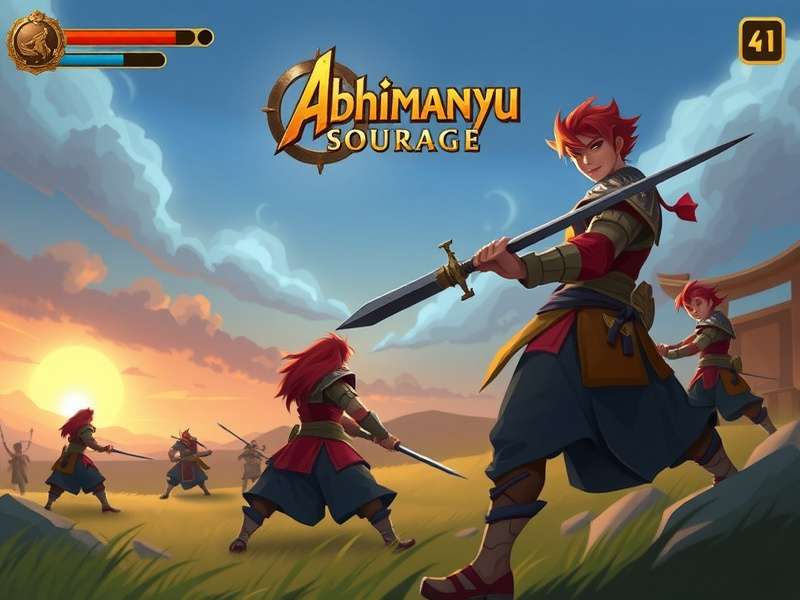 Abhimanyu S Courage game screenshot showing battle scene