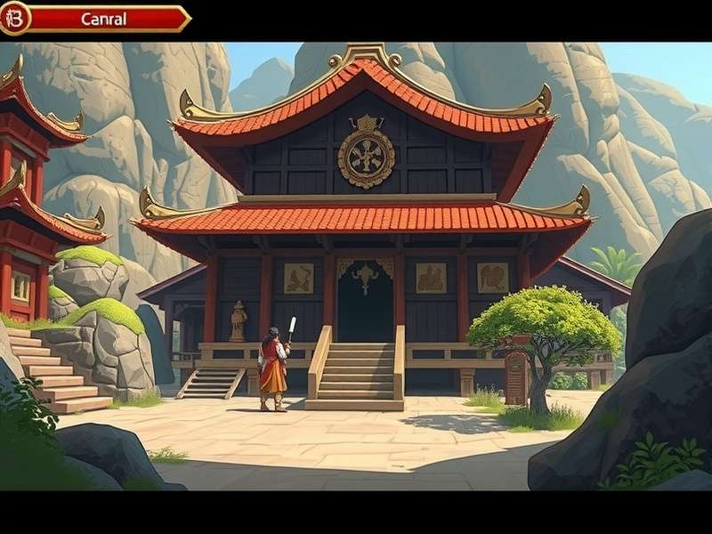 Holy Shrine Expedition gameplay screenshot showing temple exploration