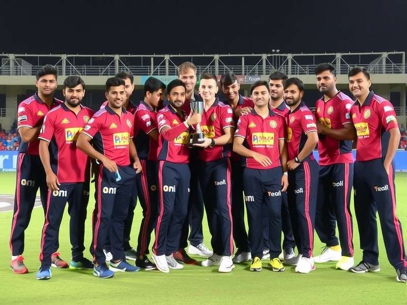 Dynamos Delhi Titans trophy celebration