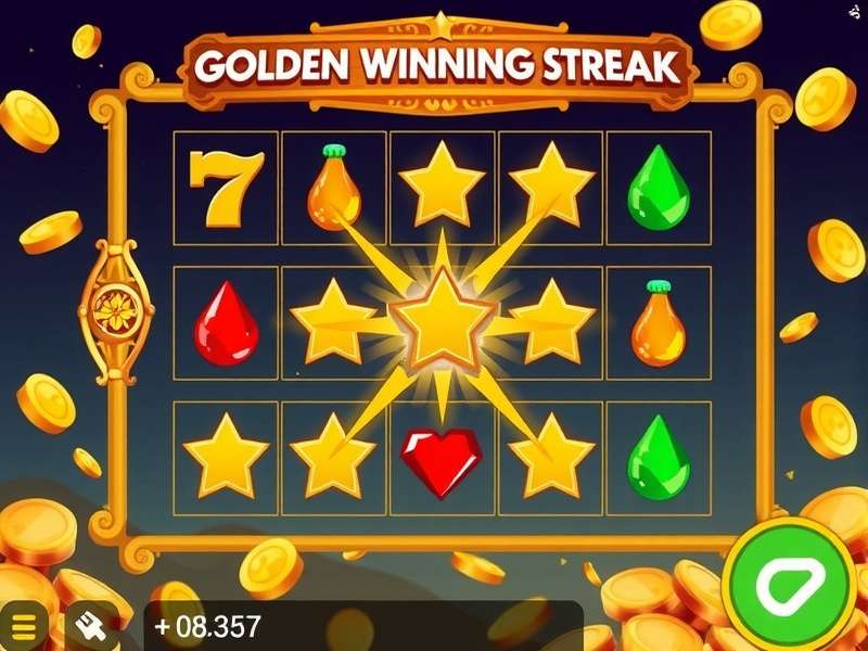Golden Winning Streak feature showcase with multiple game elements