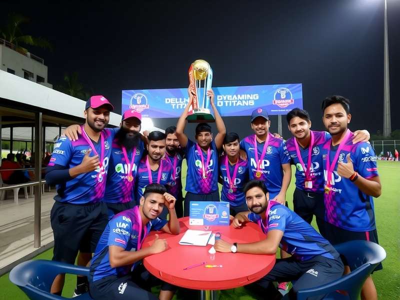 Delhi Dynamos Titans championship trophy display