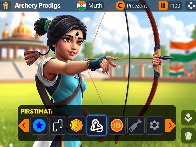 Indian Archery Prodigy tournament competition scene