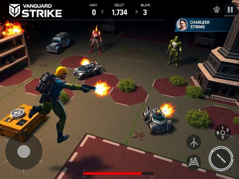 Vanguard Strike map showing strategic locations