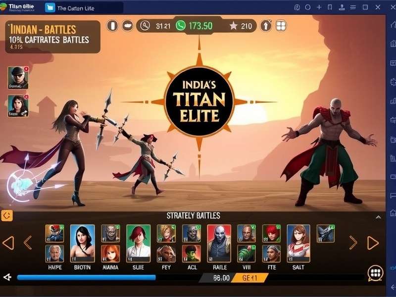 India S Titan Elite gameplay screenshot showing character battles