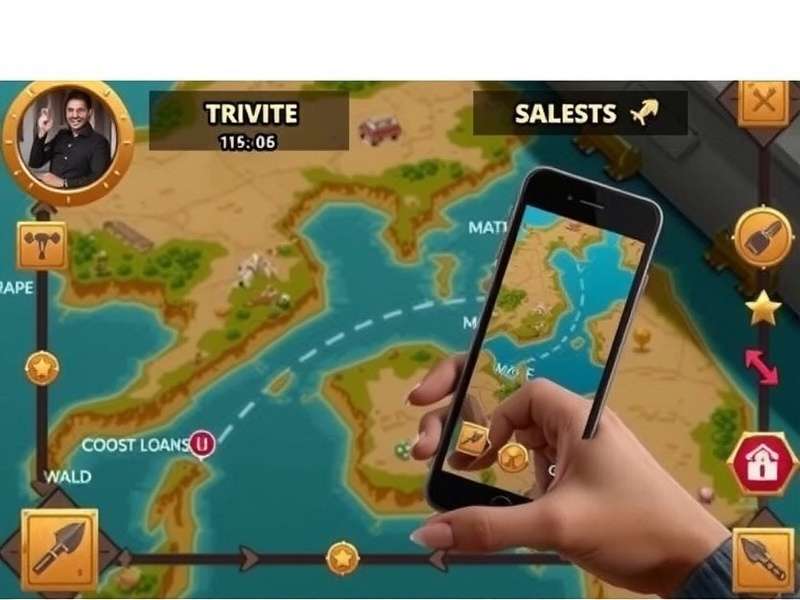 Hidden Treasure Tracker augmented reality feature in action