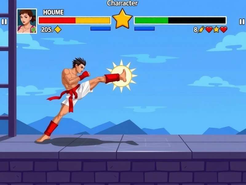 Invincible Kick Master gameplay screenshot showing combat action