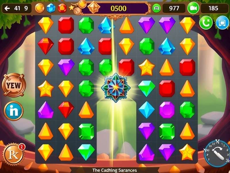 Bengal Gem Deluxe gameplay screenshot showing colorful gem matching
