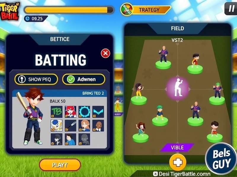 Desi Tiger Ball Battle character customization screen