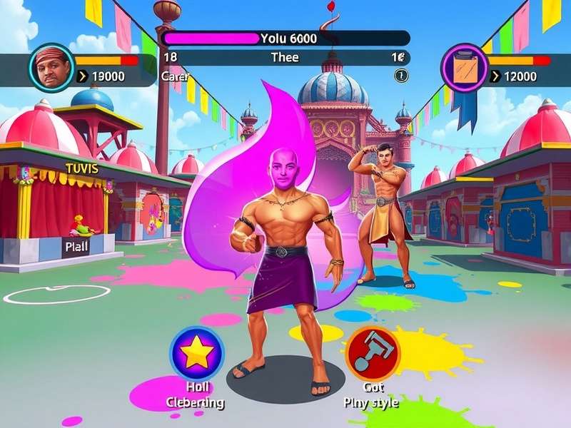 Holi Zoom Pro character selection and customization screen