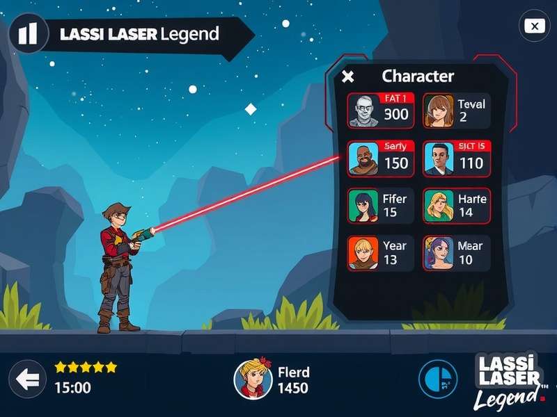 Lassi Laser Legend character selection screen