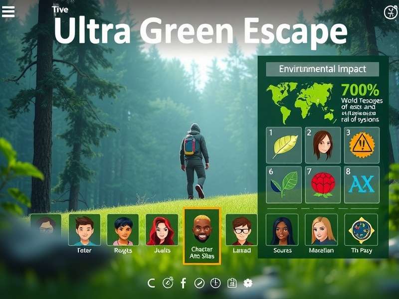 Ultra Green Escape gameplay showing character in forest environment