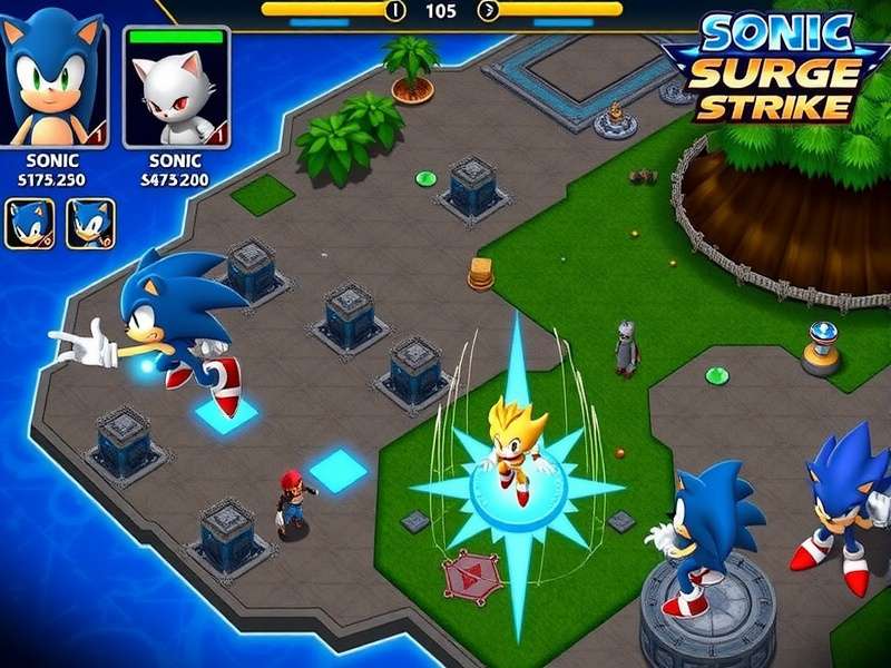 Sonic Surge Strike gameplay screenshot showing character action