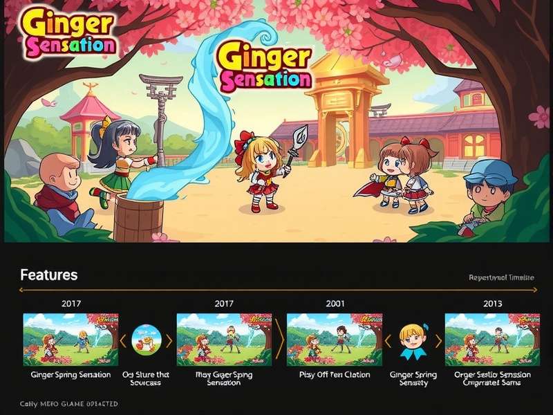 Development timeline of Ginger Spring Sensation showing evolution of graphics