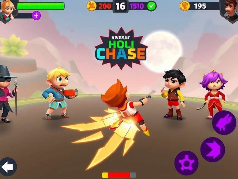 Vibrant Holi Chase character customization options
