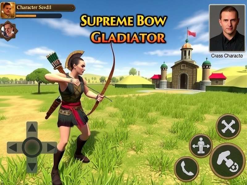 Supreme Bow Gladiator gameplay screenshot showing archery combat