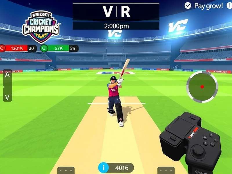 VR Cricket Champions control interface