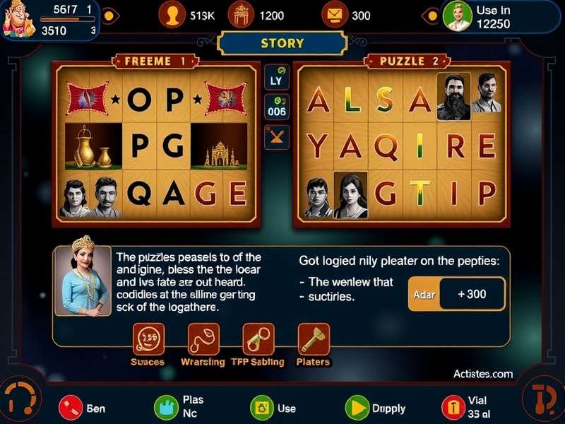 Story elements from Ganesha S Enigma Escape showing character interactions