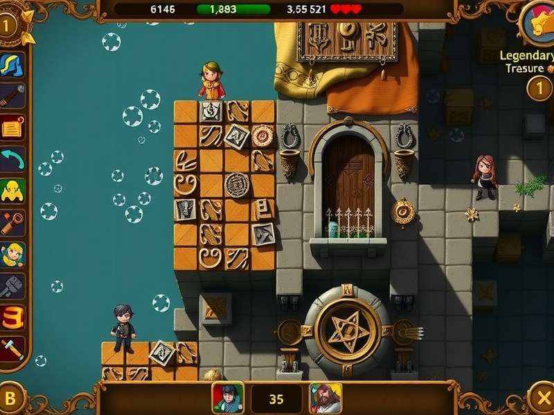 Legendary Treasure gameplay screenshot showing character exploration