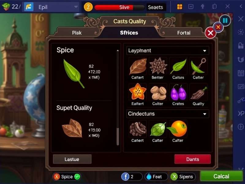 Spice Dominion Mastery Game Interface