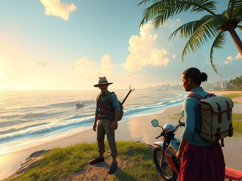 Konkan Trail Adventure character interacting with local villagers