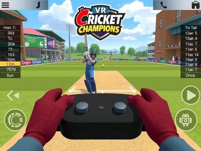 VR Cricket Champions gameplay screenshot