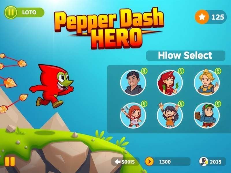 Pepper Dash Hero gameplay screenshot showing character dodging obstacles