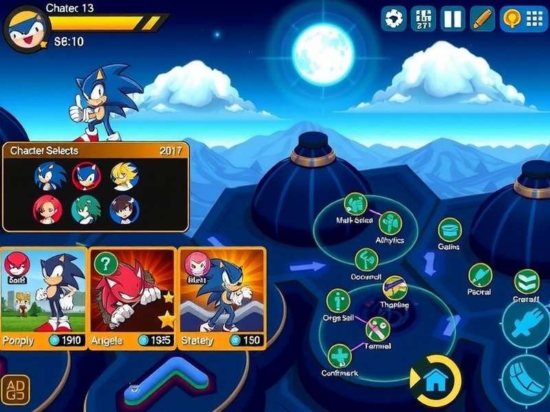 Sonic Surge Strike character selection screen